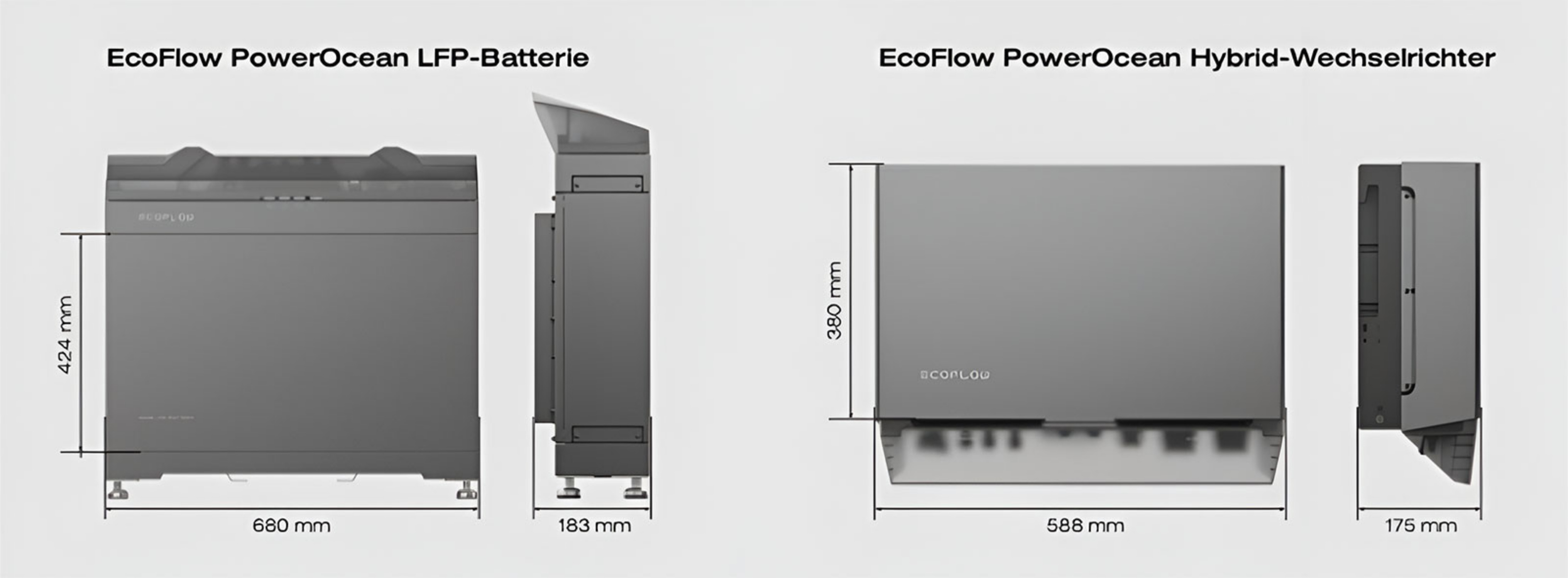 Eco Flow PowerOzean Batterie und Wechselrichter